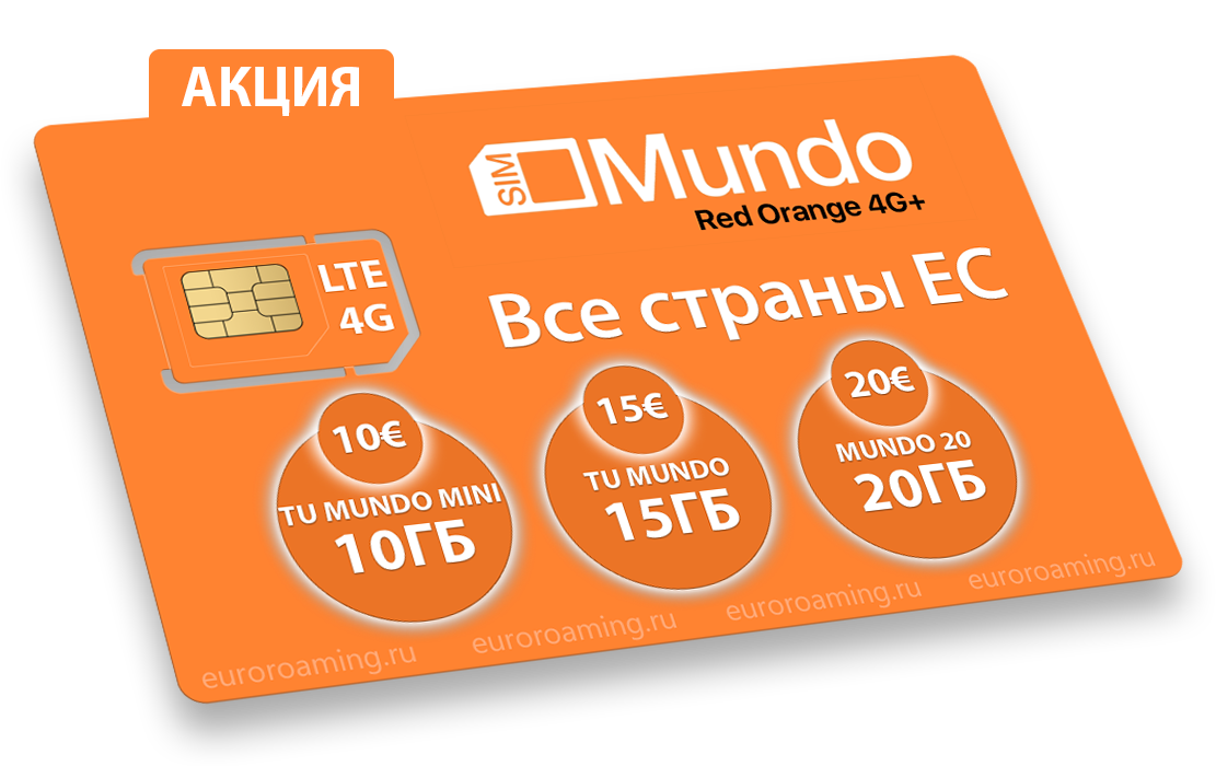 Евророуминг: Купить международные сим-карты 4G для интернета за границей